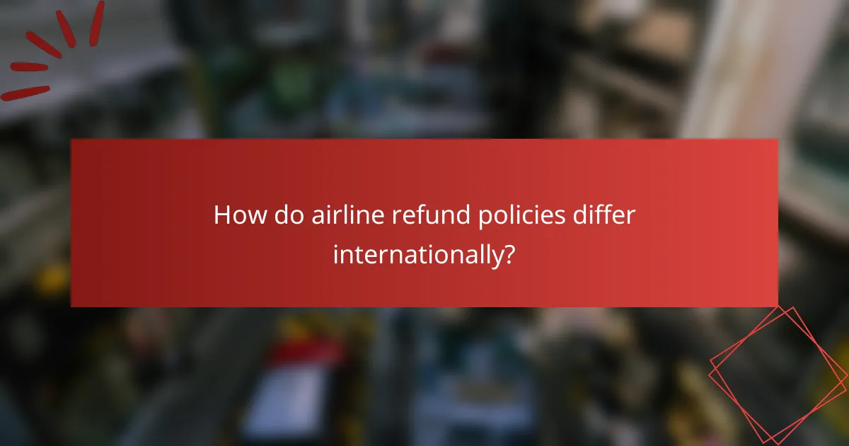 How do airline refund policies differ internationally?