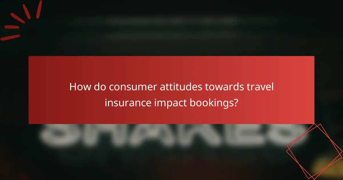 How do consumer attitudes towards travel insurance impact bookings?