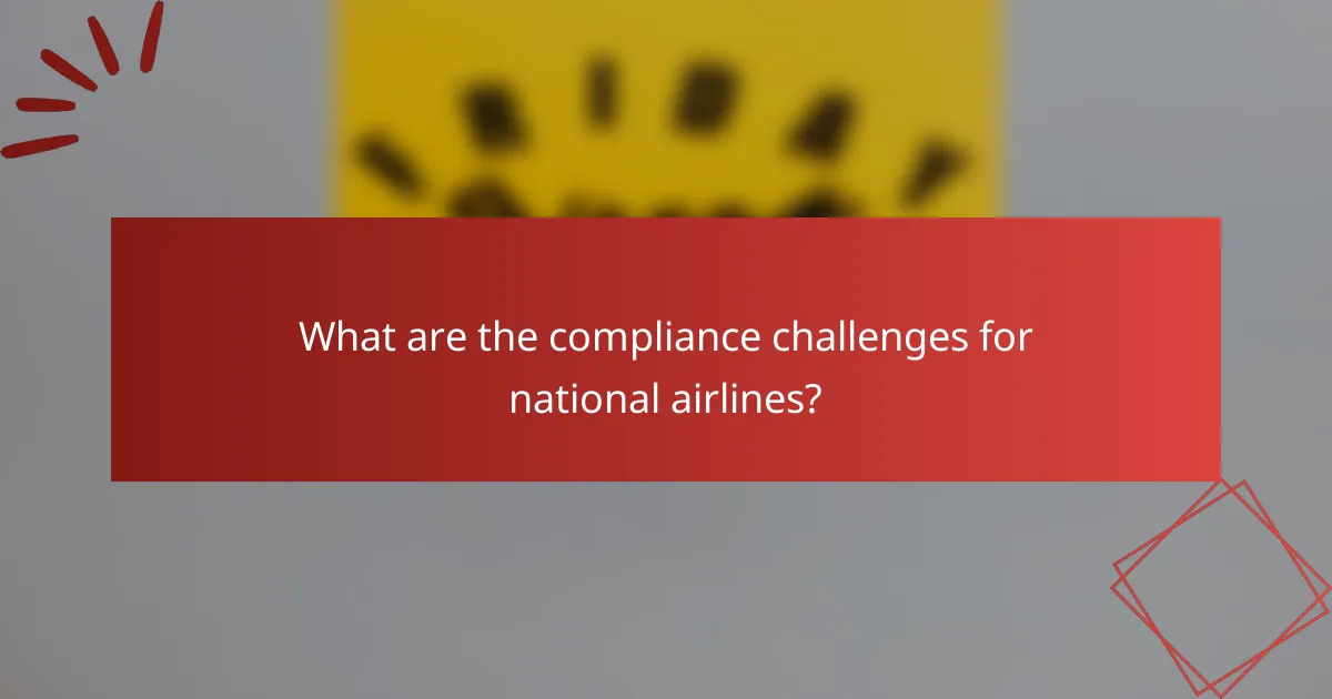 What are the compliance challenges for national airlines?